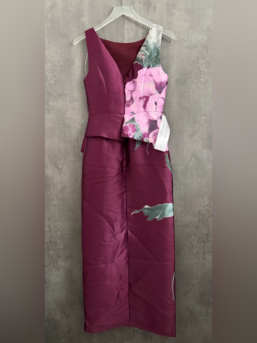 Kay Unger Luciana Placed Maxi Dress B2708 - Picture 6 of 7